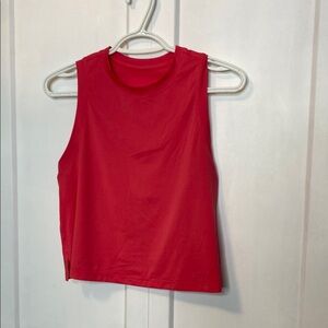Lululemon Red Sleeveless Women's Tank - shorter length
